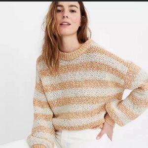 Madewell Baez Pullover Sweater In Stripe